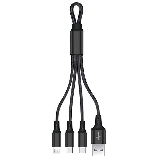 Wholesale Custom 2.4A 18cm USB 2.0 Fast Charging Nylon Braided Cable for Android Type-C Micro USB Computers Cameras