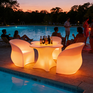Tavolo da <span class=keywords><strong>Bar</strong></span> LED in Plastica di Lusso alla Moda, Arredamento Moderno Illuminato per KTV, Discoteche, Hotel e Ambienti Esterni - Product Image 4