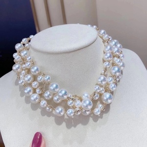 Collar de Perlas de Agua Dulce Naturales, Cuentas de Arroz de 6 mm, Longitud Ajustable de 40-45 cm, con Hebilla Ajustable de Amor, Caja de Regalo Incluida - Product Image 2