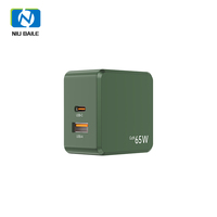 Chargeur mural PD Gan PD3.0 65W à 2 ports pour iPhone, charge rapide pour téléphone, Mac Book, ordinateur portable, chargeur USB C Gan 65W, produits intelligents
