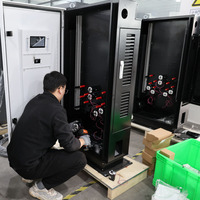Estación de Carga Rápida para Vehículos Eléctricos de 120kW CCS GBT con Pantalla LED Grande para Estacionamientos Comerciales WrightCharge