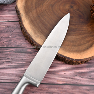 Juego de cocina de 5 piezas de acero inoxidable clásico más vendido, mango hueco básico, superficie mate, incluye cuchillo de <span class=keywords><strong>Chef</strong></span> de 8 pulgadas - Product Image 6