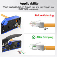 Kit d'outils de réparation réseau professionnel : Pince à sertir RJ45 RJ11 RJ12, testeur de câbles LAN et dénudeur de fils