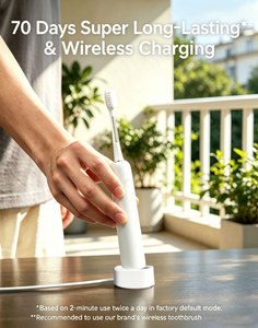 <span class=keywords><strong>Brosse</strong></span> à dents électrique vibrante intelligente <span class=keywords><strong>pour</strong></span> adultes, étanche, rechargeable, longue autonomie, <span class=keywords><strong>pour</strong></span> enfants, gencives sensibles et appareils dentaires - Product Image 4