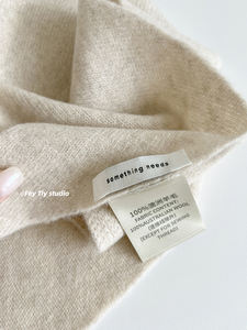 Sciarpa Triangolare 100% <span class=keywords><strong>Lana</strong></span> per Uomo e <span class=keywords><strong>Donna</strong></span> Accessorio Versatile e Caldo Autunno Inverno Tinta Unita Stampa Collezione Giapponese - Product Image 2