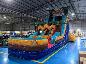 <span class=keywords><strong>Inflatable</strong></span> trượt nước Combo <span class=keywords><strong>Inflatable</strong></span> <span class=keywords><strong>bouncy</strong></span> MOONWALK nhảy lâu đài Ba làn đường trượt nước với hồ bơi lớn <span class=keywords><strong>Inflatable</strong></span> wate - Product Image 6