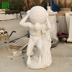 Trang trí bằng đá cẩm thạch trắng nổi tiếng Hy Lạp Hercules tượng Đá Ngoài Trời hình điêu khắc - Product Image 4