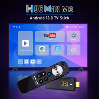 H96 MAX M3 4K HDR Streaming Smart TV Stick 8K Ultra 2GB 16GB WIFI Voice Remote IPTV Android 13 TV Sticks Set Top Box Fire Stick