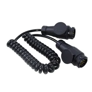 Adaptador plástico do conector da fiação do soquete da tomada do reboque do Pin 12V 13 com o fio espiral para o reboque de Towbar da caravana