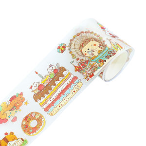 Rollo de Pegatinas Decorativas Adhesivas de Papel Impermeable Vintage, Personalizadas, Multiimpresión, para Manualidades, Velas, Marcos de Fotos, Dibujos Animados, Animales - Product Image 6