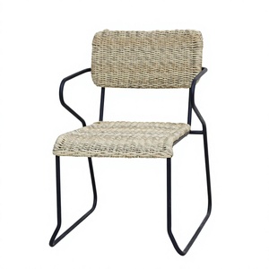 Chaise de jardin en corde de papier kraft très appréciée - Siège de bistrot ergonomique et confortable - Product Image 1