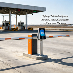 Sistema de gestión de peajes personalizable con reconocimiento ANPR, barrera elevadora, dispensador de tickets y pantalla de carril para autopistas y carreteras. - Product Image 1