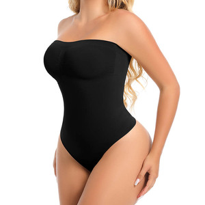 Wholesale <b>Women's</b> Sexy Strapless Corset Bodysuit Slimming Fit Short Bodysuit <b>Rompers</b> Breathable Thong Body Shaper - Product Image 4