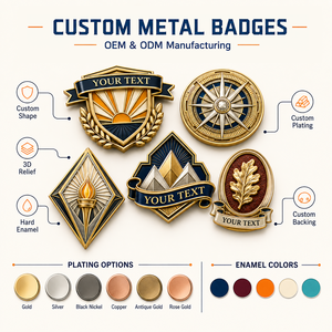 Badges Métalliques Personnalisés pour la Reconnaissance d'Entreprise, Épingles de Revers en Émail 3D avec Finition Antique Moderne, Tailles et Couleurs Personnalisables - Product Image 4