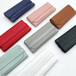 Оптовый Розовый Синий Мягкий футляр для очков с индивидуальным логотипом PU футляр для очков для близорукости модный простой женский футляр для солнцезащитных очков - Product Image 2