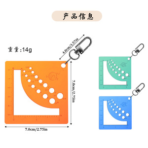 Regla Medidora <span class=keywords><strong>de</strong></span> Agujas <span class=keywords><strong>de</strong></span> Tejer Portátil Cuadrada <span class=keywords><strong>de</strong></span> Plástico <span class=keywords><strong>de</strong></span> 3 Colores para Medir Agujas <span class=keywords><strong>de</strong></span> Tejer/Ganchillo - Product Image 6