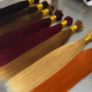 Capelli Umani Brasiliani Lisci Naturali per Trecce Senza Trama, Ciocche per Trecce Boho, Estensioni per Capelli Ricci - Product Image 2