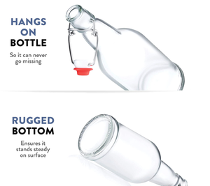 Botellas de cristal de 16 oz con tapa abatible para elaboración de cerveza, tapa abatible para té, licor de <span class=keywords><strong>Coquito</strong></span>, extracto de vainilla, Kombucha Kefir - Product Image 6
