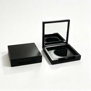 Boîtier compact carré vide pour poudre, transparent/noir/blanc, en plastique, pour palette de fards à paupières, emballage personnalisé pour blush en poudre - Product Image 1