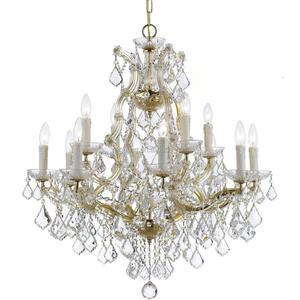 German wholesale 12 arm 2 layers iron material k9 crystal chandeliers made in china - Product Image 1