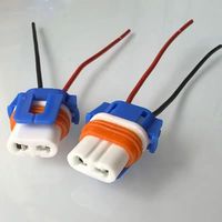 Douille de phare automobile H1 H4 H7/9005/9006 HB3 HB4 en céramique résistante avec fil de cuivre pur, support d'ampoule pour phare antibrouillard de grande taille