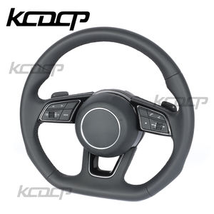 Volante Interamente in Pelle Adatto per <span class=keywords><strong>Audi</strong></span> A3 A4 A5 S3 S4 S5 RS3 RS4 RS5 RS6 RS7 B8.5 8P 8V B9 C7 A6 A7 A8 S6 S7 C6 R8 <span class=keywords><strong>TT</strong></span> TTRS C8 - Product Image 2