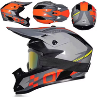 Casque de motocross tout-terrain homologué DOT avec aileron aérodynamique fonctionnel, résistant aux chocs, équipement de protection
