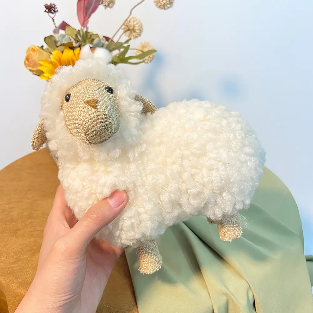 wholesale Soft Adorable Small Sheep Miniature Home Decoration Party Supplies easter sheep