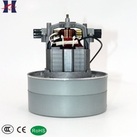 Moteur de remplacement pour aspirateur avec couvercle ventilé, bobinages en cuivre, porte-balais de charbon, cadre circulaire et support de câblage
