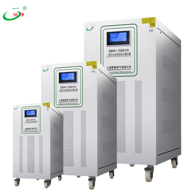 CE 60KVA Three Phase Intelligent Voltage Stabilizer Regulator with Copper Components and Surge Protection