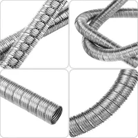 Tuyau d'échappement de chauffage de voiture en acier inoxydable 24mm 38mm double couche 60cm/100cm pour sortie d'air de chauffage de stationnement diesel Webasto