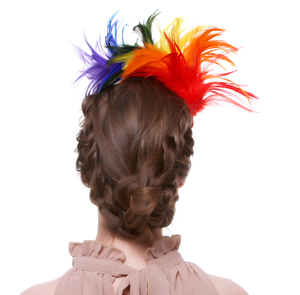 Mardi Gras Headband Đảng Trà Cocktail Trang Phục Đám Cưới Phụ Nữ Lông Fascinator 1920S Prom Nữ Hoàng Mũ sắt - Product Image 4