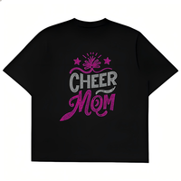 Strass thermocollants personnalisés pour vêtements et t-shirts, motif « Cheer Mom »