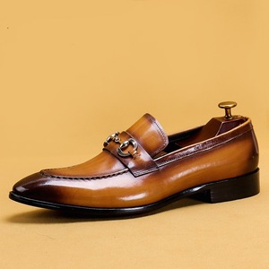 Zapatos casuales de cuero, zapatos casuales de negocios para hombre, mocasines de cuero genuino con punta en pico para hombre - Product Image 6
