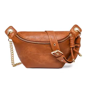 Mini sac à bandoulière en cuir Pu pour filles, sac de poitrine pour femmes, avec Logo personnalisé, vente en gros, de stylistes à la mode, 1009
