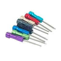Kit d'outils de réparation de précision NEWMAN Mini avec poignée métallique colorée et embouts plats et cruciformes