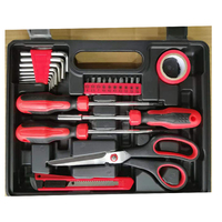 KAFUWELL H19029AW Set d'installation pour la construction Set d'outils électriques pour l'entretien de la maison Set d'électricien pour le travail du bois Boîte à outils pour perceuse à main