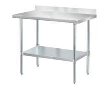 Table de préparation des aliments en acier inoxydable 304 personnalisée avec roulettes pour hôtels et restaurants commerciaux