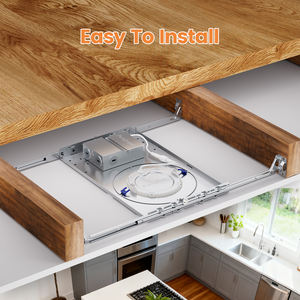 Plaque de <span class=keywords><strong>montage</strong></span> ronde extensible durable <span class=keywords><strong>pour</strong></span> nouvelle construction, 160 mm (6 po), avec barre de suspension et rebords - Product Image 3