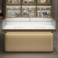 Vitrine de bijoux en verre antique haut de gamme avec serrure