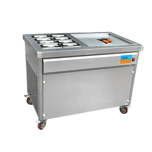 Đông lạnh chiên trái cây kem cuộn Máy thái chiên Máy làm kem giá - Product Image 1