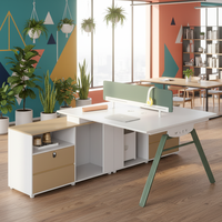 Bureau de travail en bois pour employés, cloison de bureau pour ordinateur, poste de travail moderne en forme de L, meubles de bureau, table pour le personnel