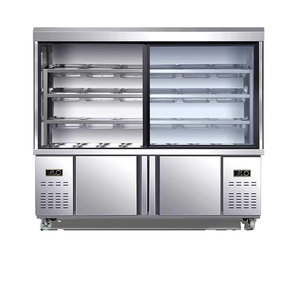 Vetrina Refrigerata Commerciale di Alta Qualità per Ristorante Malatang, Espositore <span class=keywords><strong>a</strong></span> Doppia Temperatura, Frigorifero e Congelatore - Product Image 1