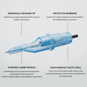 <span class=keywords><strong>Agujas</strong></span> de tatuaje desechables 10 unids/caja Super Sharp Precise Made <span class=keywords><strong>Agujas</strong></span> de tatuaje de acero inoxidable Cartucho Delineador redondo Shader Magnum - Product Image 6