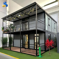 Maison préfabriquée extensible de luxe moderne à deux étages de 20, 30 ou 40 pieds avec salle de bain et cuisine