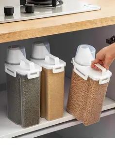 Çamaşır deterjanı şişesi evcil hayvan yem kabı kahve çekirdeği plastik tahıl evcil köpek maması saklama kavanozları