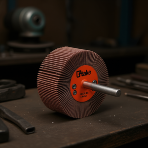 Ttake Abrasive Flap <b>Wheel</b> 100x30 Mm 6 Mm Shaft 120 Grit For <b>Grinding</b> - Product Image 3