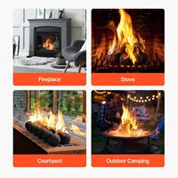 Boules de feu en céramique beige de haute qualité de 2 pouces, résistantes au feu, écologiques, pour foyers intérieurs/extérieurs, cheminées, camping