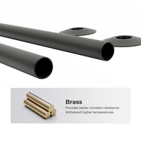 IVANCI Nouveaux couvercles de tuyaux en laiton anthracite et plaque de base pour radiateur chauffage domestique