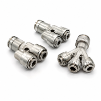 YOD Connecteur rapide personnalisé en acier inoxydable 304 316 1/4" 3/8" à 3 voies pour système de filtration d'eau domestique et purificateur